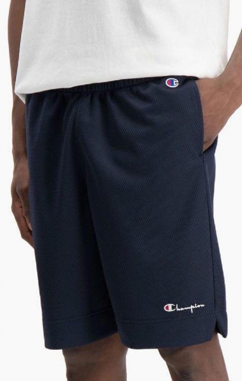 Champion Mesh Basketball Logo Shorts Shorts Herre Hvide | 8264-JXISY