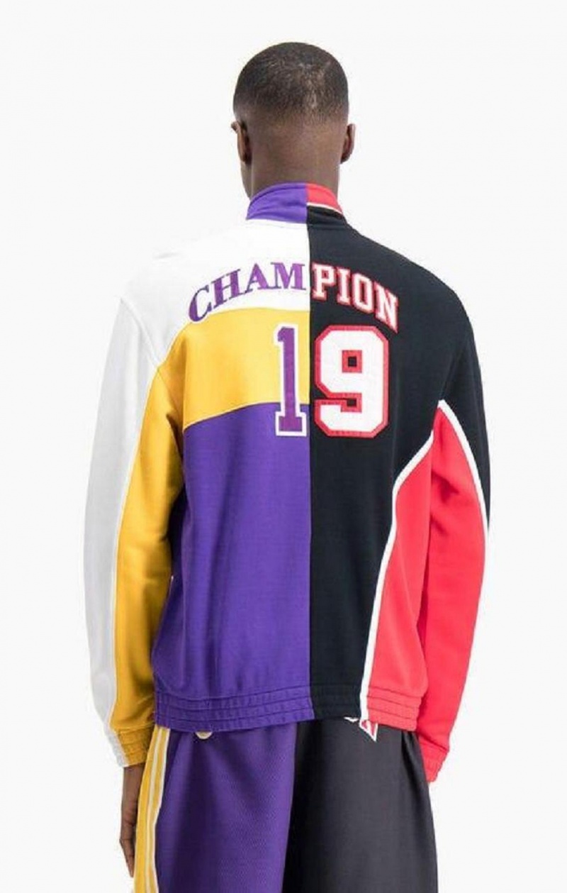 Champion NBMIX Patchwork 'Champion 19' Basketball Jacket Jakker Herre Sort | 8597-TPWIL