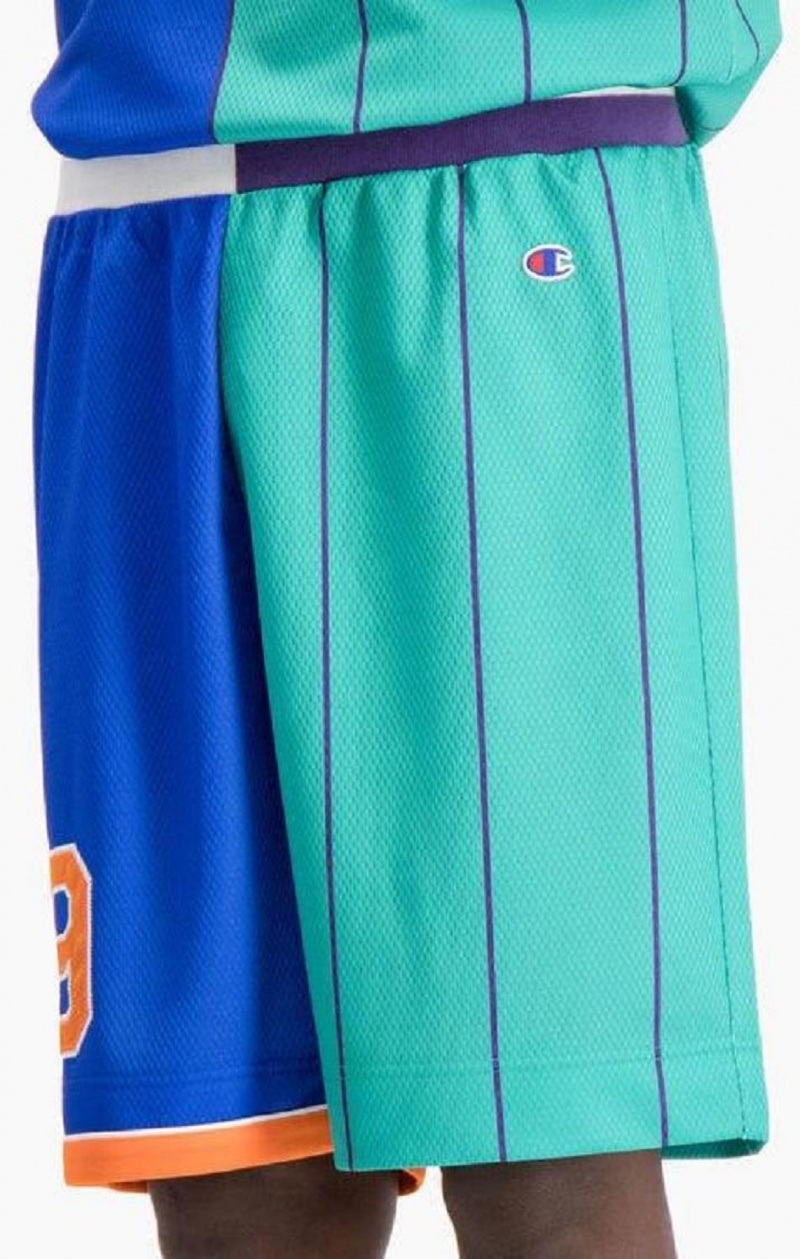 Champion NBMIX Patchwork 'Champion 19' Basketball Shorts Shorts Herre Blå | 8210-LWABK