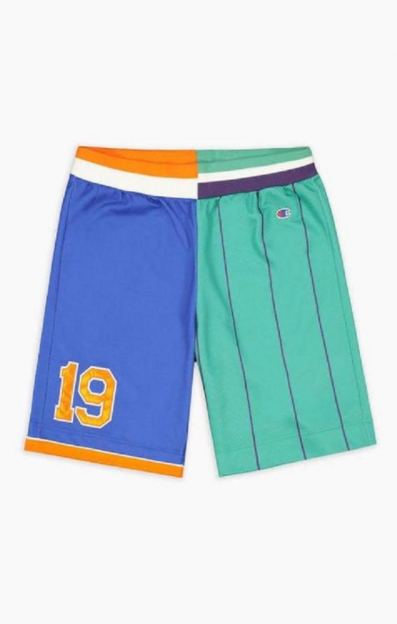 Champion NBMIX Patchwork 'Champion 19' Basketball Shorts Shorts Herre Blå | 8210-LWABK