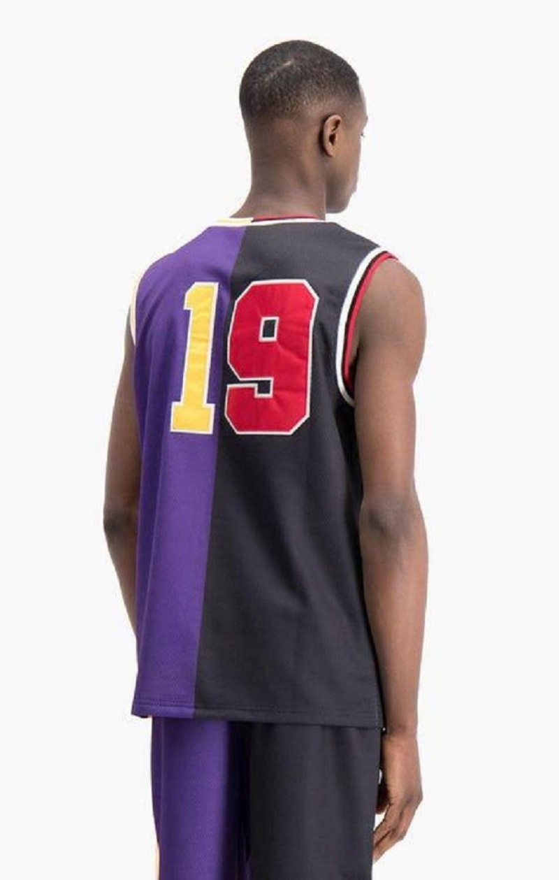 Champion NBMIX Patchwork 'Champion 19' Basketball T Shirts Herre Sort Lilla | 2958-ETDBG