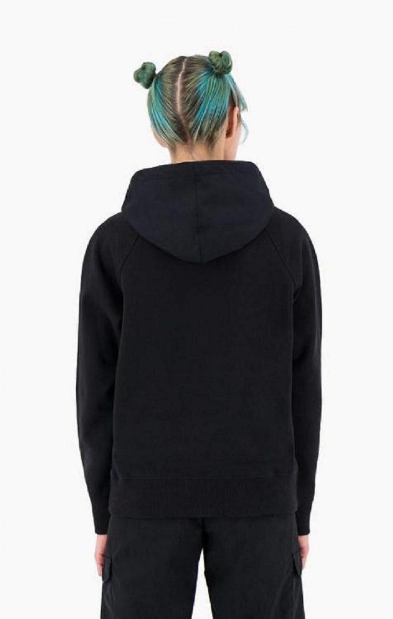 Champion New York Hoodie Hættetrøje Dame Sort | 8421-WISFR