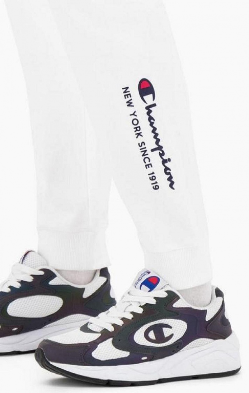 Champion New York Joggers Joggingbukser Dame Hvide | 1026-ZKIWG