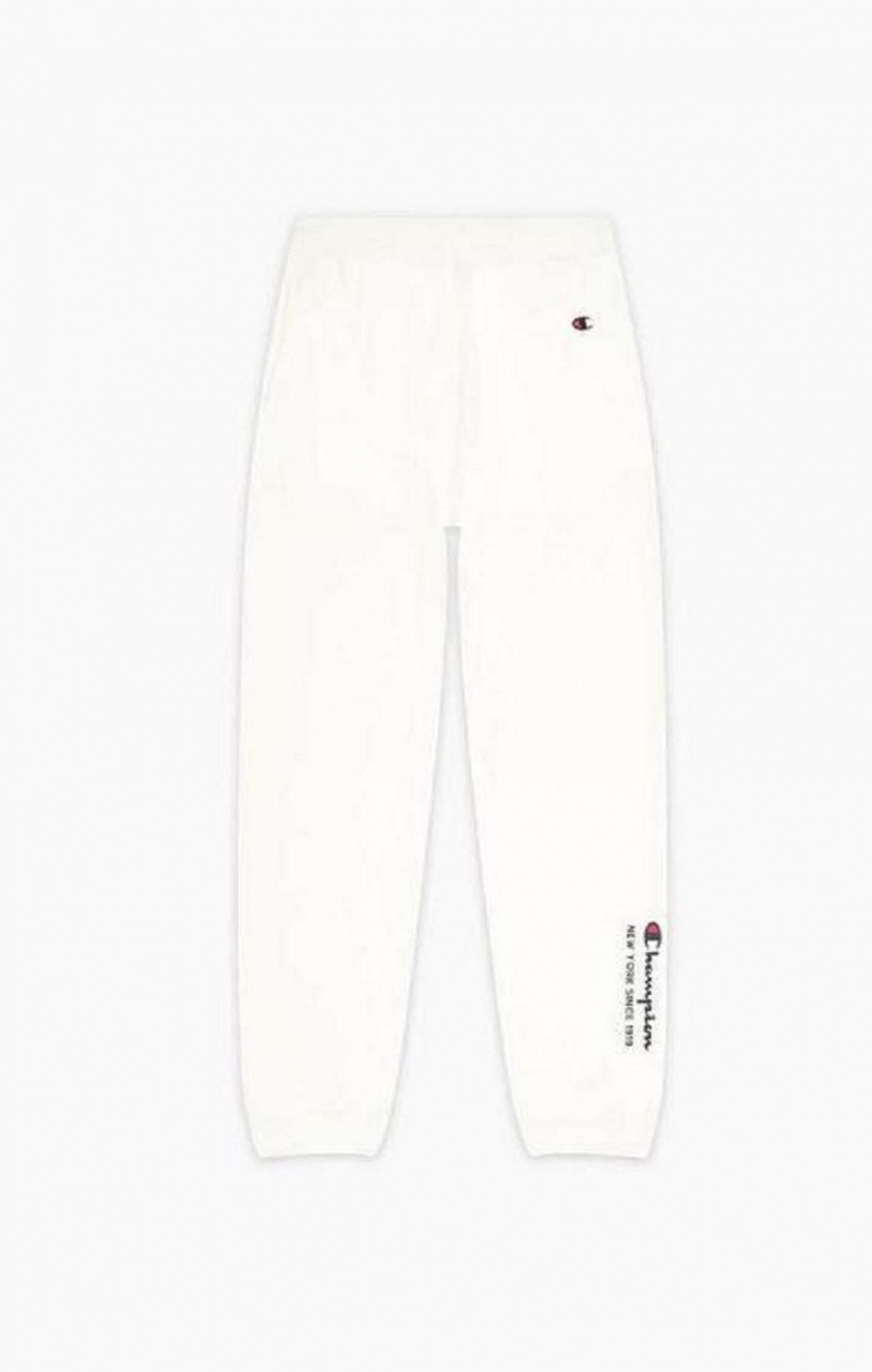 Champion New York Joggers Joggingbukser Dame Hvide | 1026-ZKIWG