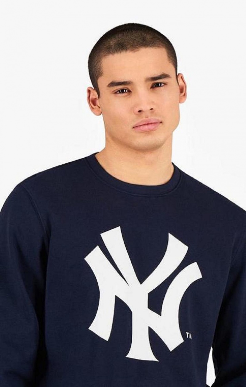 Champion New York MLB Sweatshirt Sweatshirts Herre Mørkeblå | 2475-EXRWK