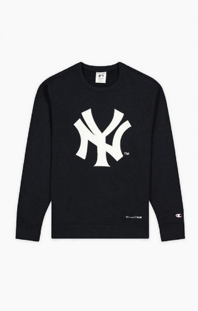 Champion New York MLB Sweatshirt Sweatshirts Herre Mørkeblå | 2475-EXRWK