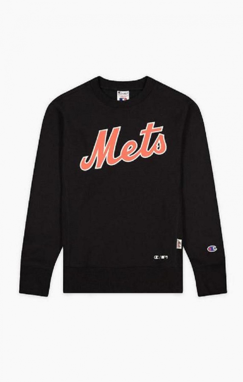 Champion New York MLB Sweatshirt Sweatshirts Herre Sort | 6089-CTXAY