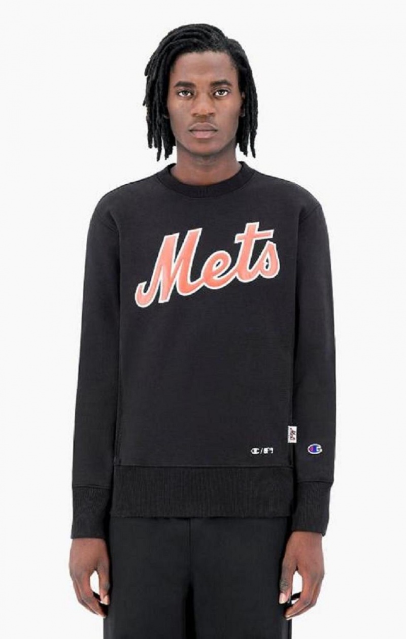 Champion New York MLB Sweatshirt Sweatshirts Herre Sort | 6089-CTXAY