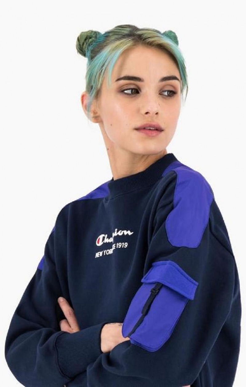 Champion New York Sweatshirt Sweatshirts Dame Lilla | 1245-GFZJM