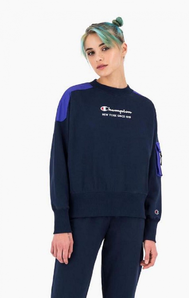 Champion New York Sweatshirt Sweatshirts Dame Lilla | 1245-GFZJM