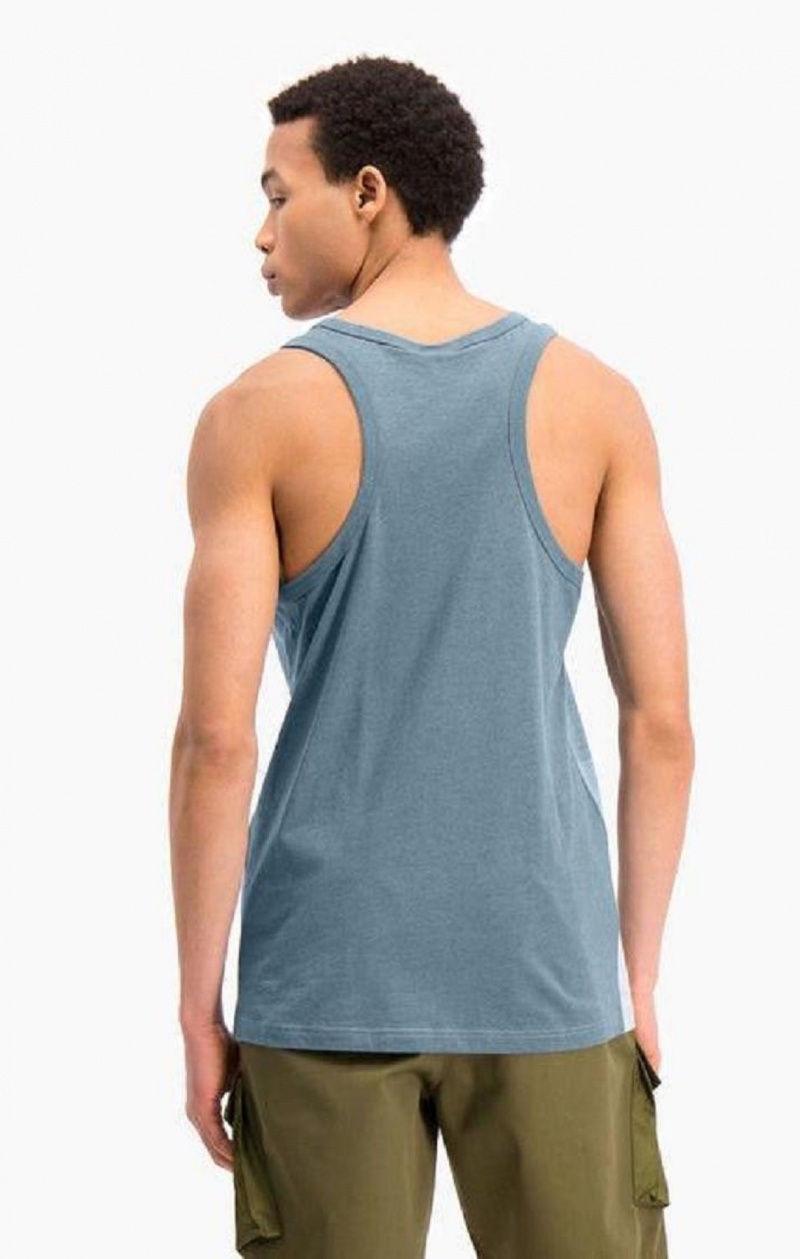 Champion Ombré Panelled Tank Top T Shirts Herre Blå | 6148-STHFV