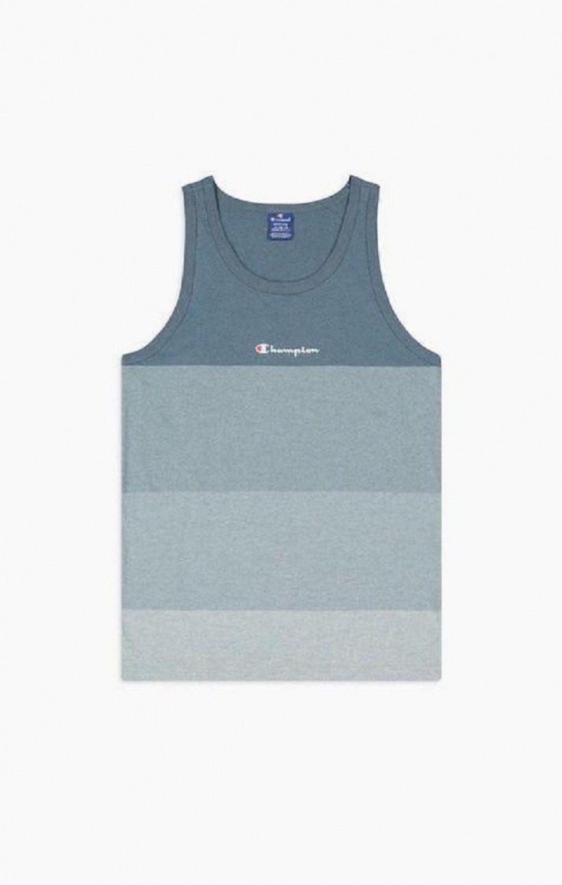 Champion Ombré Panelled Tank Top T Shirts Herre Blå | 6148-STHFV