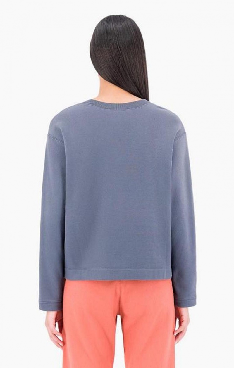 Champion Ombré Wash Cropped Sweatshirt Sweatshirts Dame Mørketurkis | 4605-DFAUL