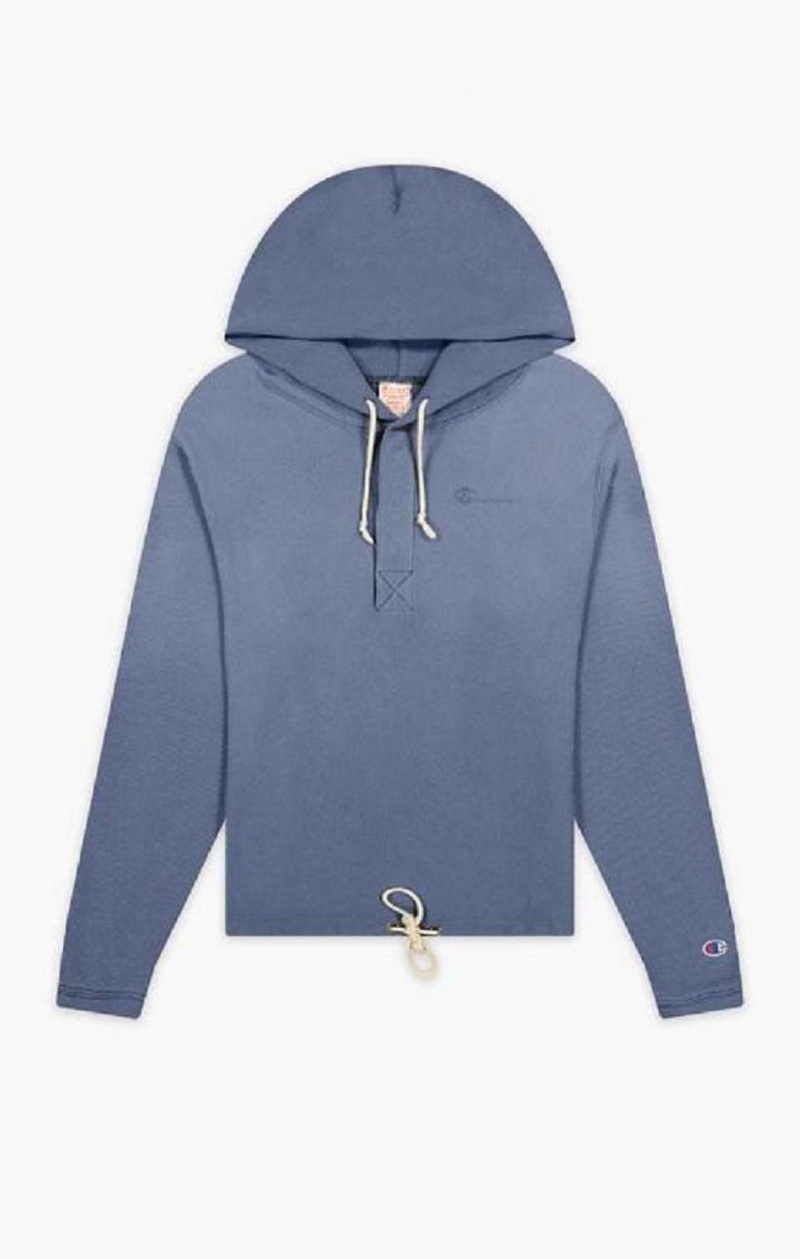 Champion Ombré Wash Drawstring Talje Hoodie Hættetrøje Dame Mørketurkis | 5087-DPZYK