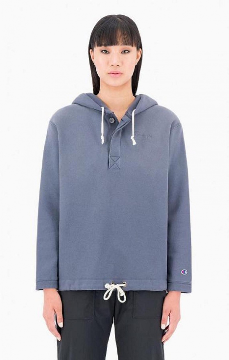 Champion Ombré Wash Drawstring Talje Hoodie Hættetrøje Dame Mørketurkis | 5087-DPZYK