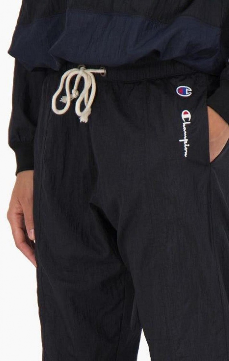 Champion Panel Detail Cuffed Track Pants Joggingbukser Dame Sort | 1243-HYAJU