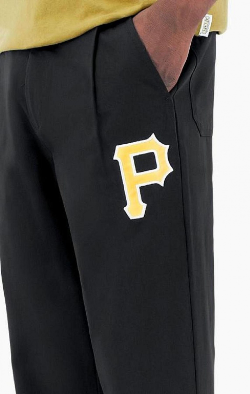 Champion Pittsburgh MLB Lige Hem Woven Trousers Joggingbukser Herre Sort | 0294-YRJSI