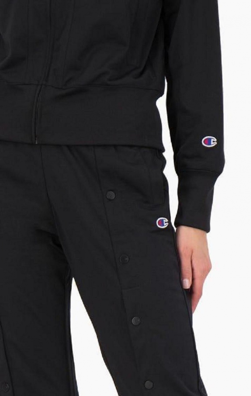 Champion Popper Front Track Pants Joggingbukser Dame Sort | 2837-UFJHX