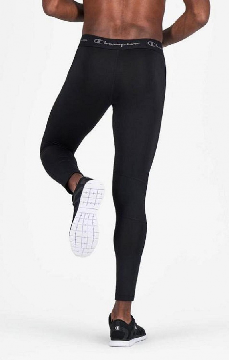 Champion Quick Dry Compression Trænings Leggings Joggingbukser Herre Sort | 7498-JKPTA