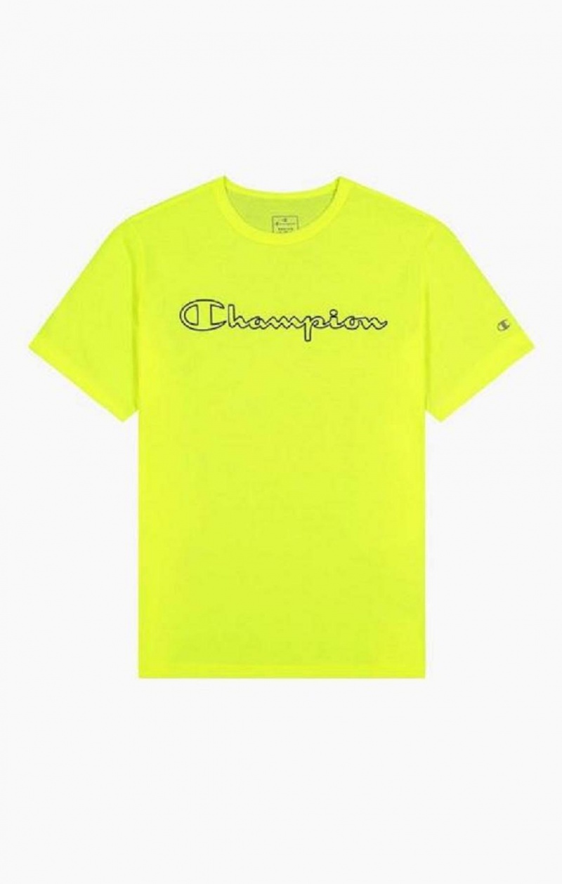 Champion Quick Dry Triblend Trænings T-Shirt T Shirts Herre Gul | 6917-MOPSC