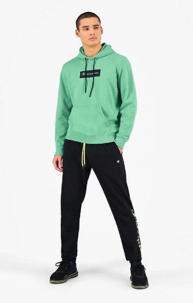 Champion Rainbow Script Logo Sweatpants Joggingbukser Herre Sort | 3068-ISBFM