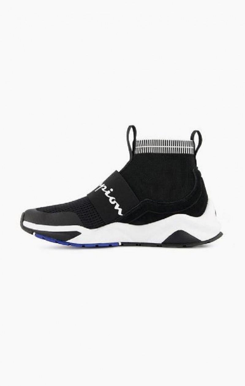 Champion Rally C Sock Runner Trainers Sportssko Dame Sort | 4516-DCEUQ