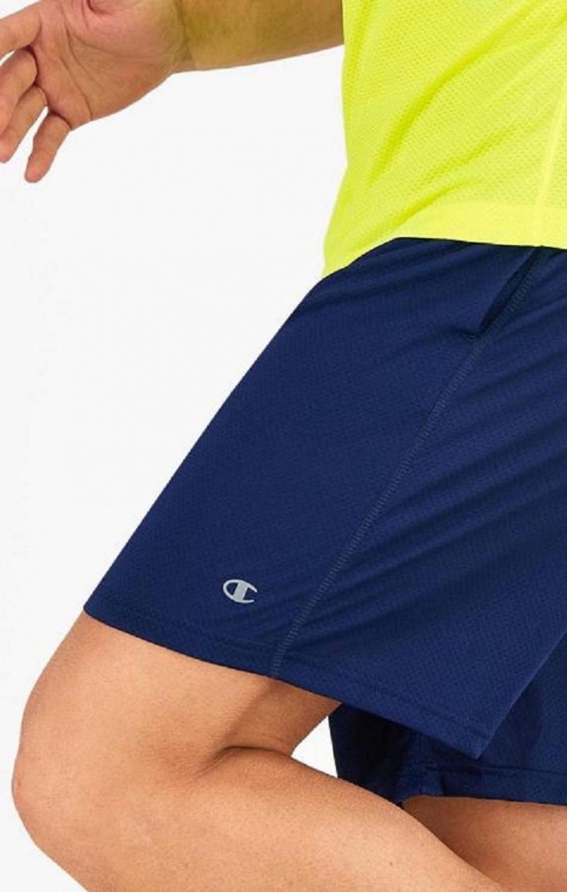 Champion Reflective C Logo Quick Dry Trænings Shorts Shorts Herre Blå | 5972-WTXRV