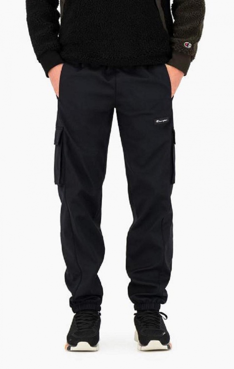 Champion Reflective Logo Cargo Pants Joggingbukser Herre Sort | 9812-FZWQT