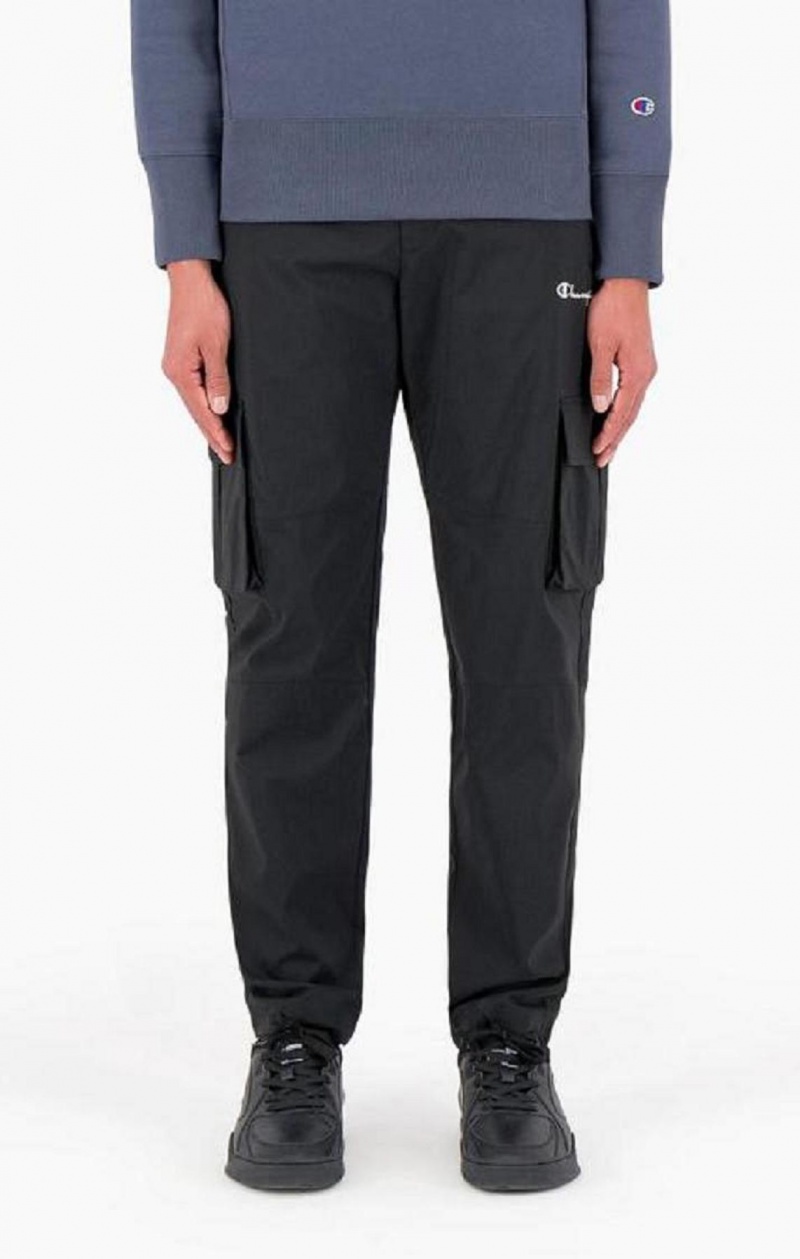 Champion Reflective Logo Cargo Pants Joggingbukser Herre Sort | 3716-IENHS