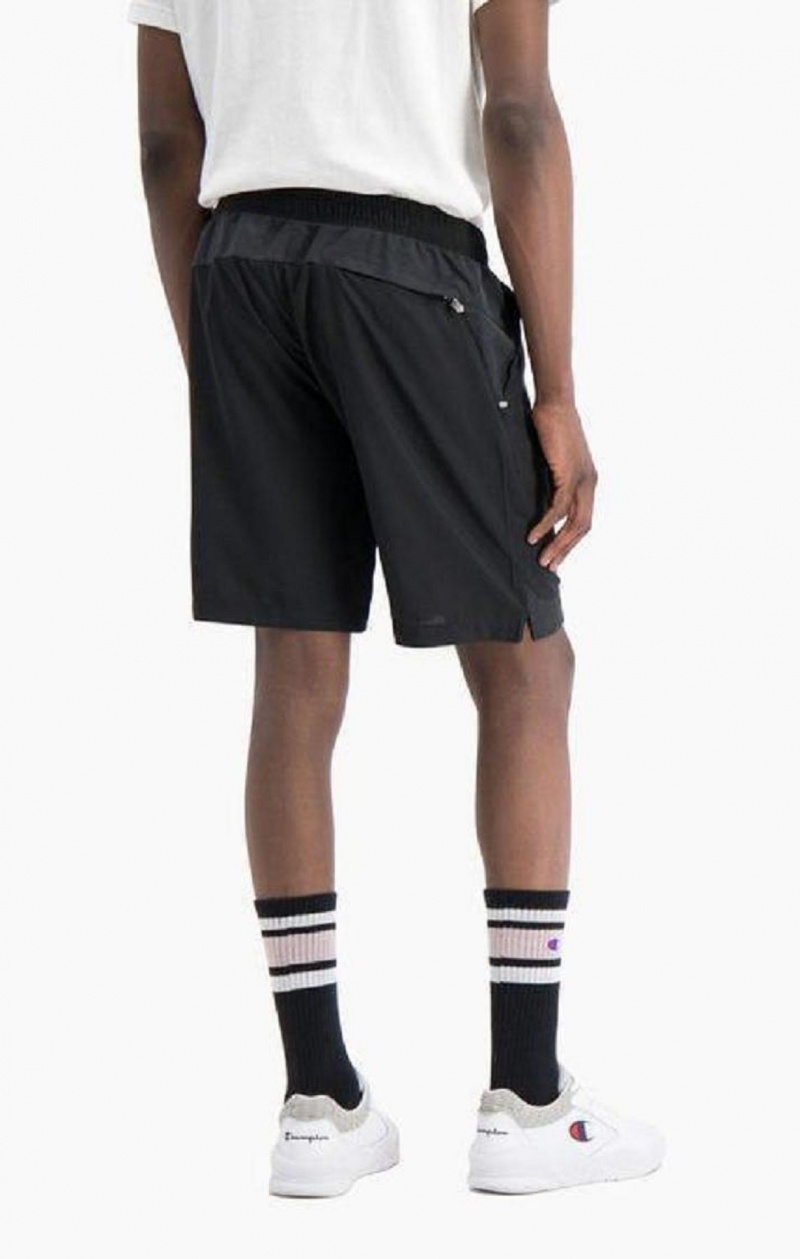 Champion Reflective Script Logo Shorts Shorts Herre Sort | 9758-YIWFP