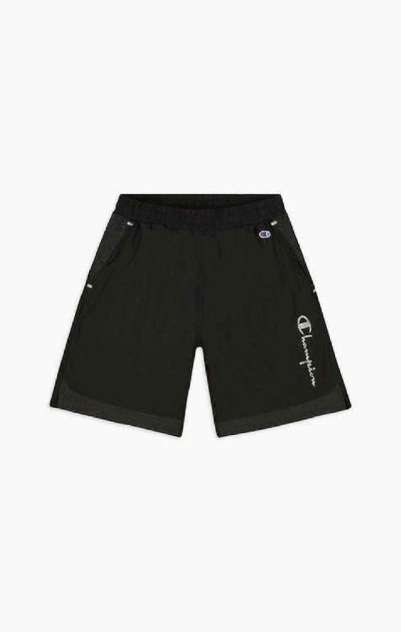 Champion Reflective Script Logo Shorts Shorts Herre Sort | 9758-YIWFP