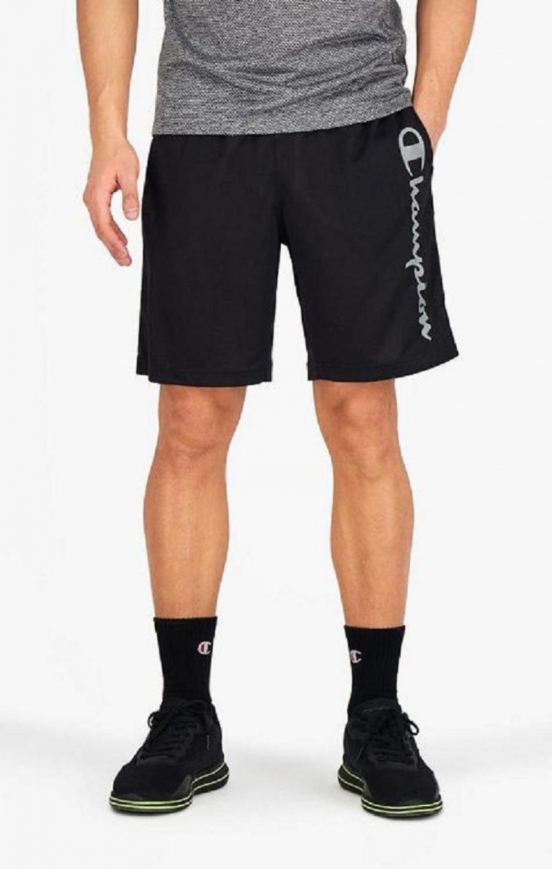 Champion Reflective Script Logo Shorts Shorts Herre Sort | 4725-ETZKA