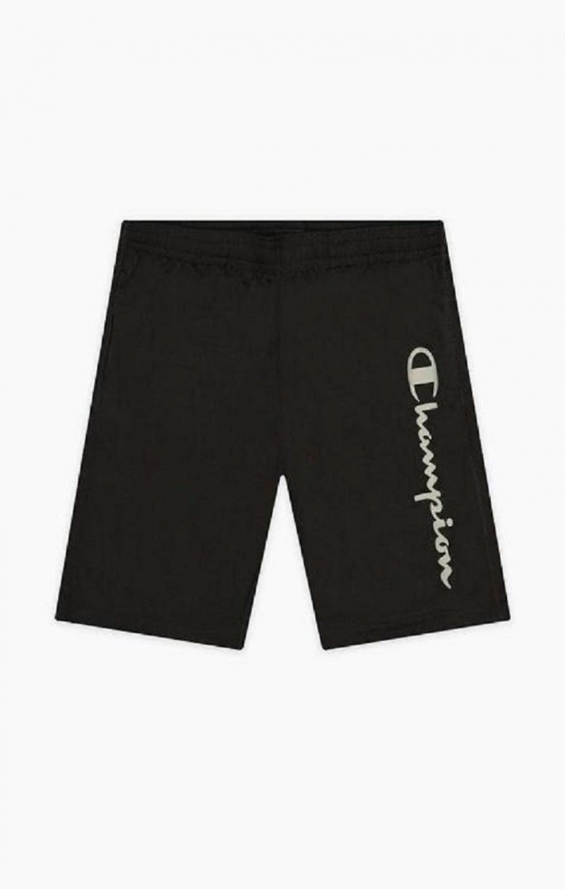 Champion Reflective Script Logo Shorts Shorts Herre Sort | 4725-ETZKA