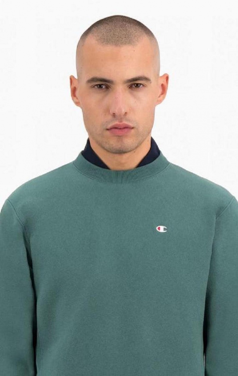 Champion Reverse Weave Sweatshirt Sweatshirts Herre Grøn | 8725-VRLFB