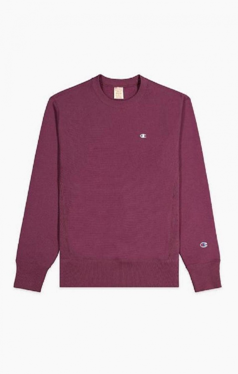 Champion Reverse Weave Sweatshirt Sweatshirts Herre Bordeaux | 8673-WMNTX