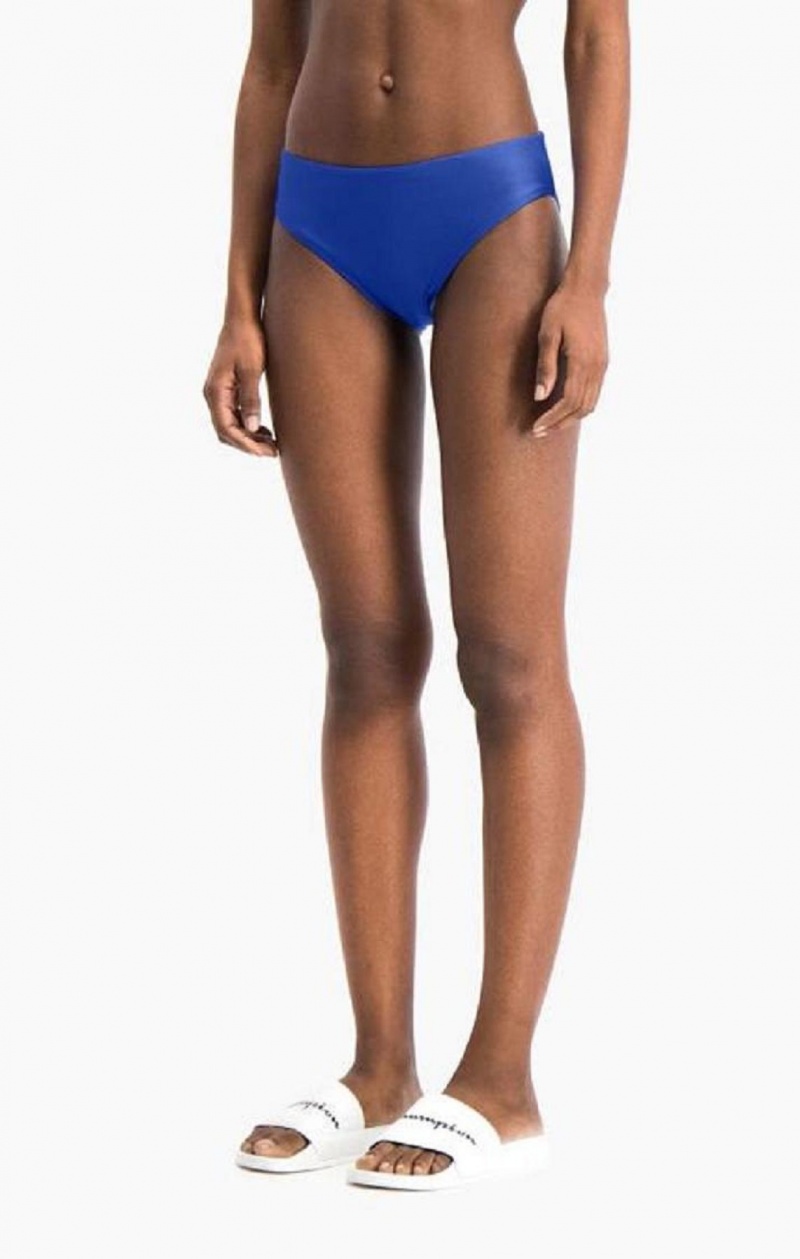 Champion Reversible C Logo High Talje Bikini Bottoms Badetøj Dame Blå | 3790-ICYSF