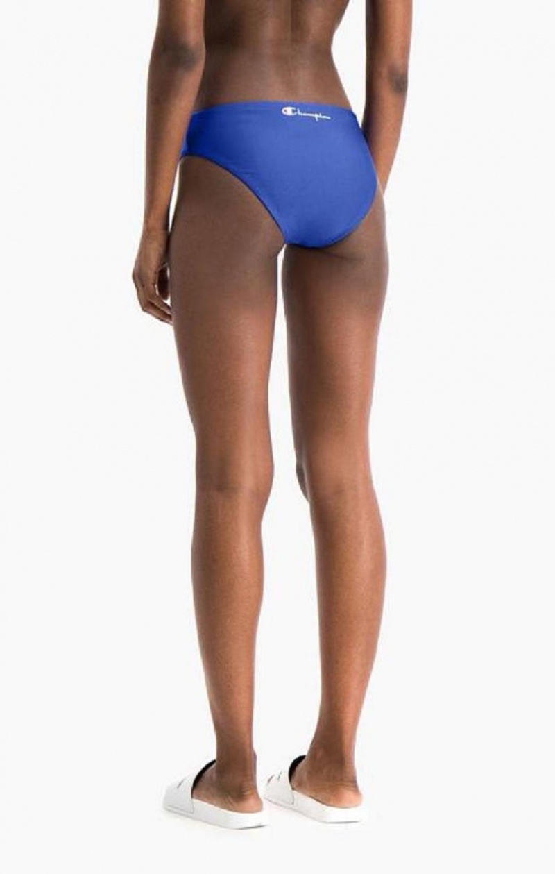 Champion Reversible C Logo High Talje Bikini Bottoms Badetøj Dame Blå | 3790-ICYSF