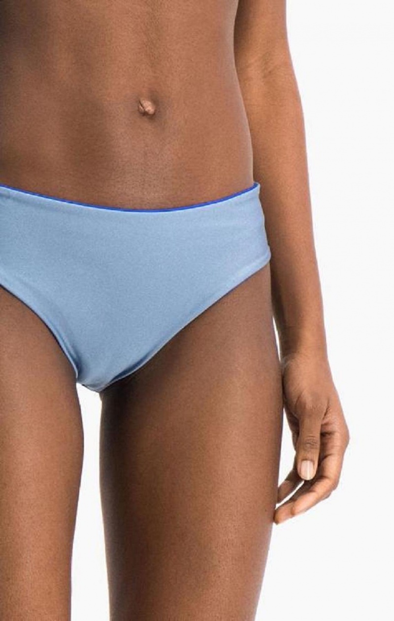 Champion Reversible C Logo High Talje Bikini Bottoms Badetøj Dame Blå | 3790-ICYSF