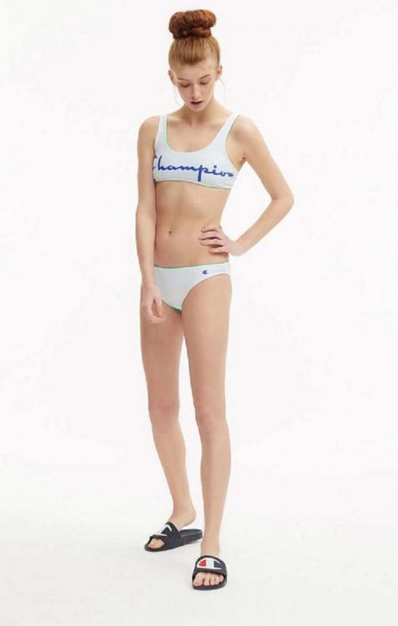 Champion Reversible 'C' Logo Patch Bikini Bottoms Badetøj Dame Grøn | 4816-ZEDGW