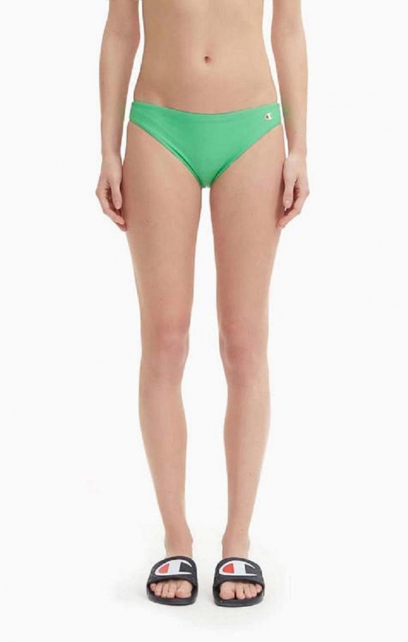 Champion Reversible \'C\' Logo Patch Bikini Bottoms Badetøj Dame Grøn | 4816-ZEDGW