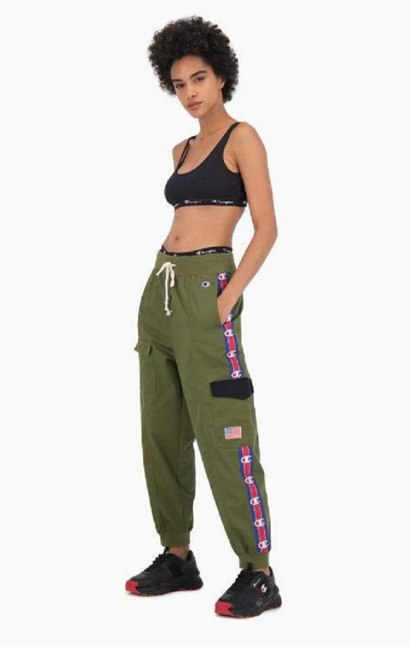 Champion Ribbet Bomulds Logo Trim Bralette Badetøj Dame Sort | 9870-LJSCR