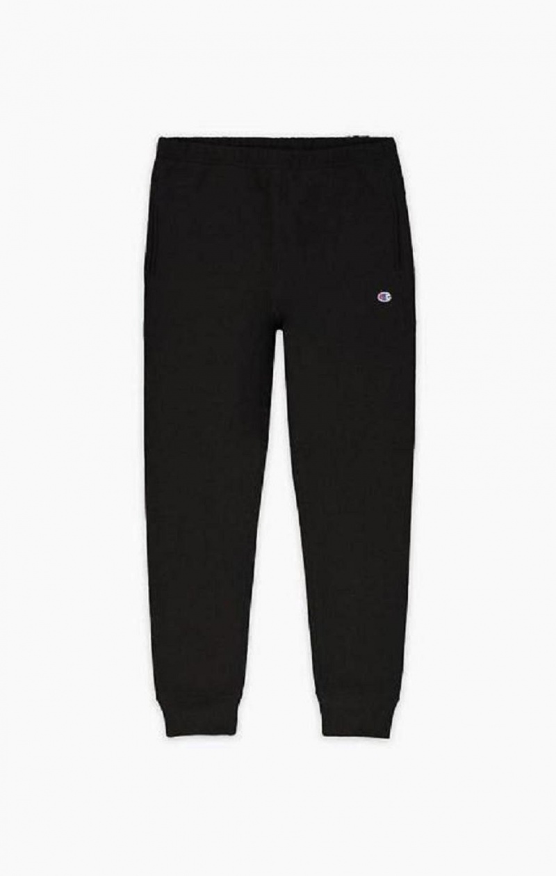 Champion Ribbet Cuffed Reverse Weave Joggers Joggingbukser Herre Sort | 1940-GWEMI