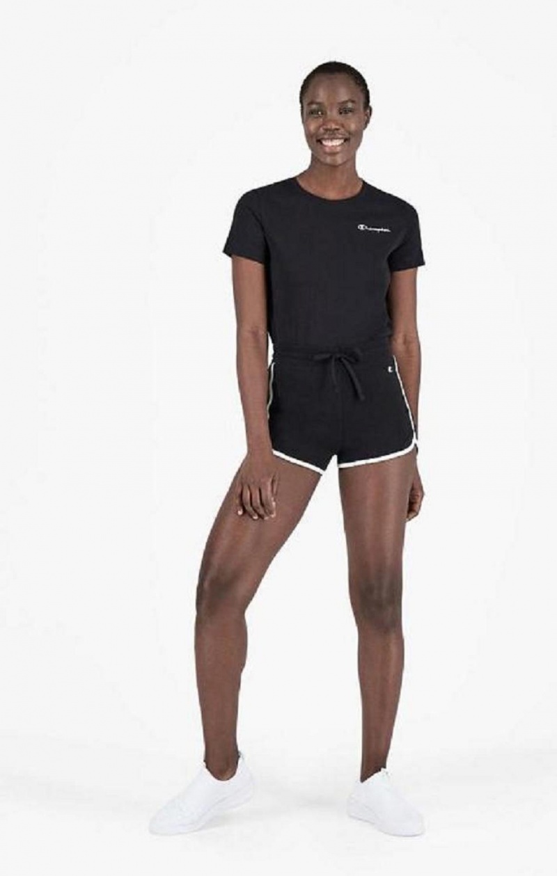 Champion Ribbet Runner Shorts Shorts Dame Sort | 0983-AVDTQ