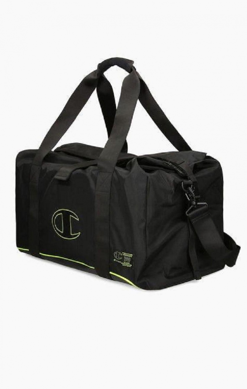 Champion Roll Top Neon Outline C Logo Duffle Bag Tasker Herre Sort | 6924-ENKAR