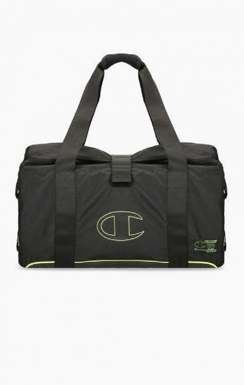 Champion Roll Top Neon Outline C Logo Duffle Bag Tasker Herre Sort | 6924-ENKAR