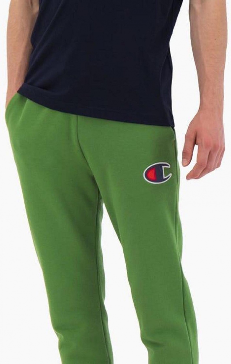 Champion Ruskind C Bomulds Terry Cuffed Joggers Joggingbukser Herre Grøn | 3461-GDIJL