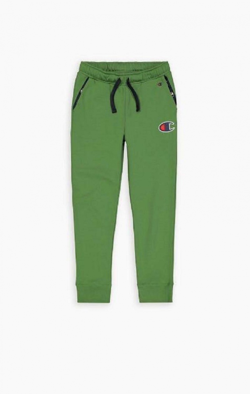 Champion Ruskind C Bomulds Terry Cuffed Joggers Joggingbukser Herre Grøn | 3461-GDIJL