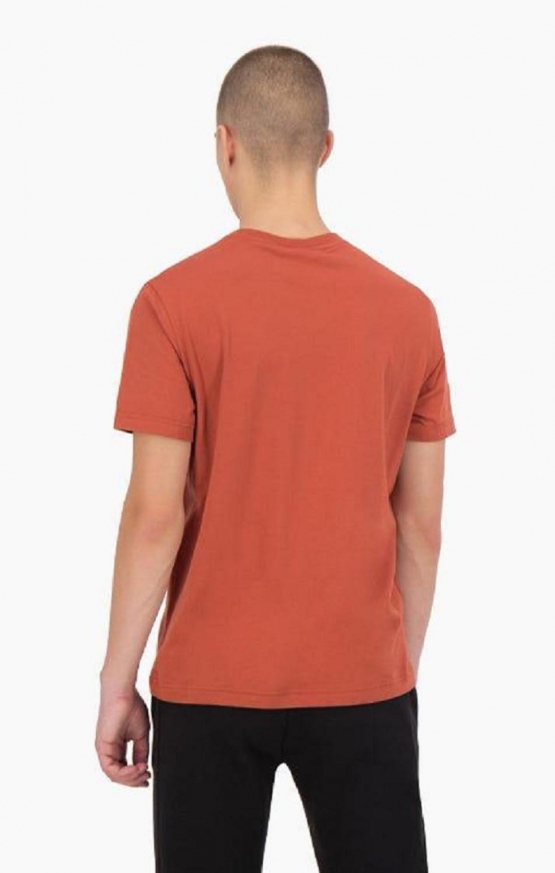 Champion Ruskind C Logo Crew Neck T-Shirt T Shirts Herre Orange | 4302-ROXZP