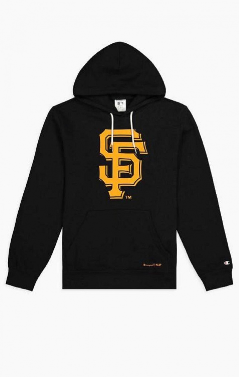 Champion San Francisco MLB Hoodie Hættetrøje Herre Sort | 1059-GKCVX