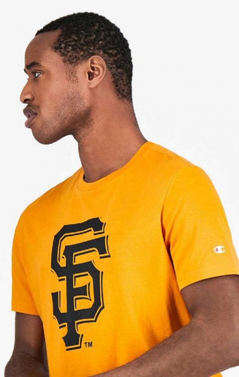 Champion San Francisco MLB T-Shirt T Shirts Herre Orange | 2857-AKODE